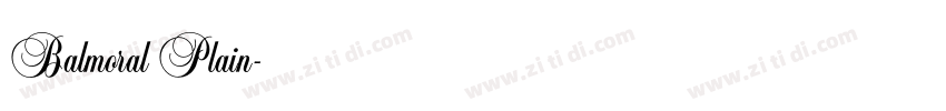 Balmoral Plain字体转换